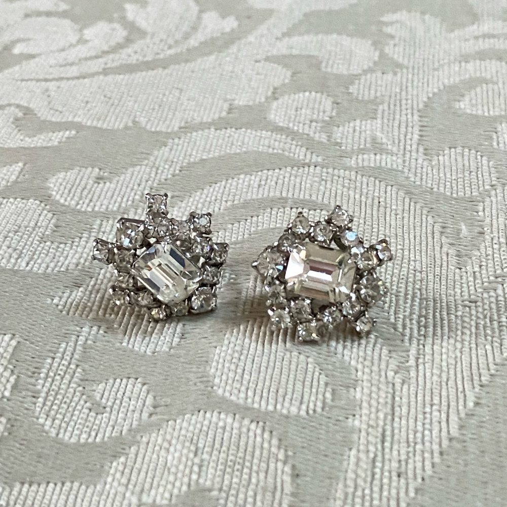 Vintage Rhinestone Earrings - Picture 8 of 8